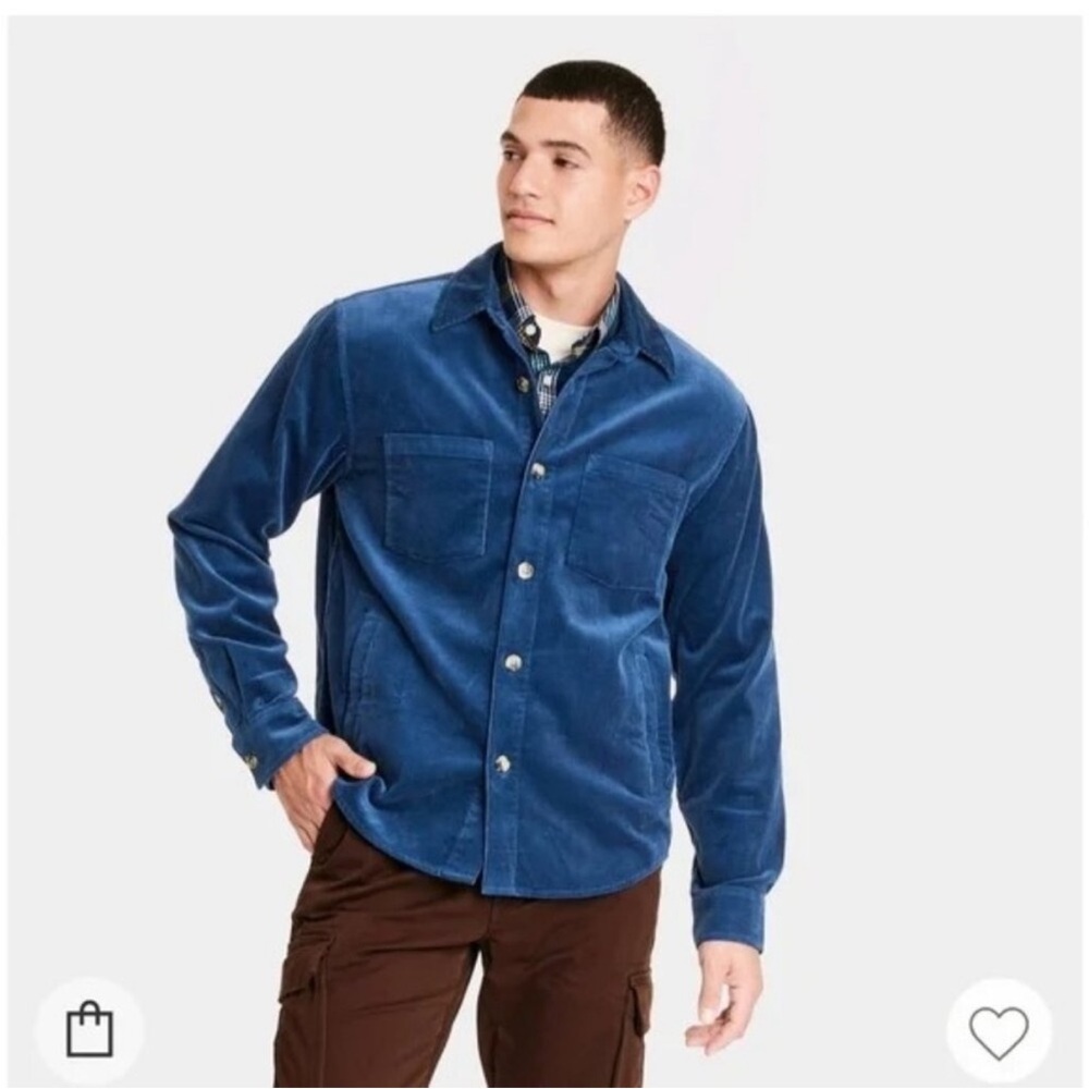 Goodfellow & Co Blue Corduroy Shirt Jacket